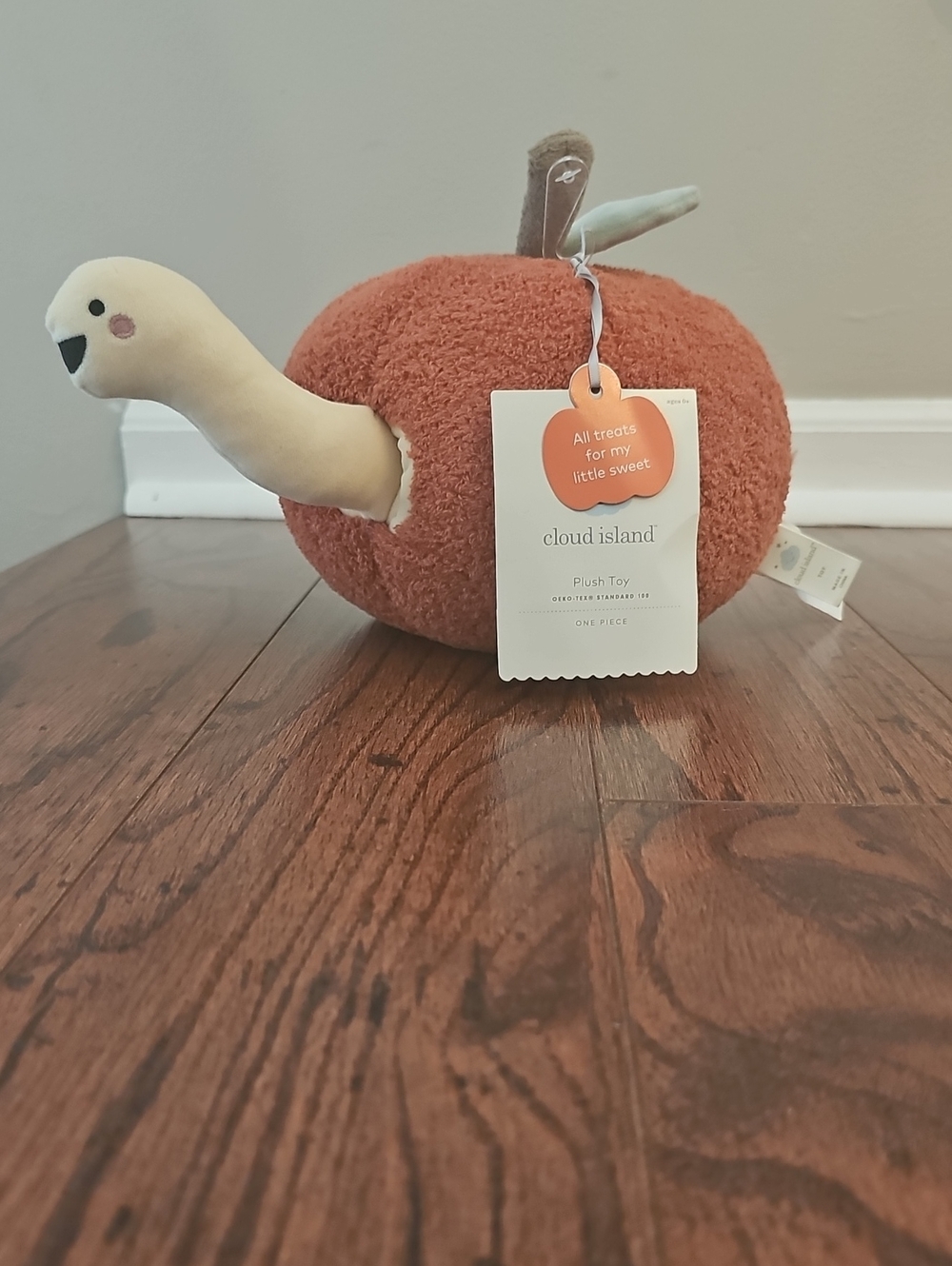 cloud island Rust Orange Plush Apple Snail